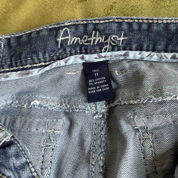 Amethyst Flare Blue Denim Jeans Size 11, Juniors, Medium/Dark wash, gentle used - Picture 5 of 10